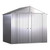 Arrow Elite 8' x 6' Steel Storage Shed - Silver