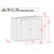 Arrow Elite Steel Storage Shed 8' x 4' -  Cool Gray