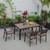 FiveOaks Chatham 7 Piece Patio Dining Set - Brown