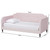 Baxton Studio Kaya Modern and Contemporary Pink Velvet and Finished Wood Twin Size Daybed