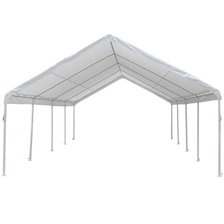 King Canopy 18' x 27' White Hercules 10 Leg Canopy