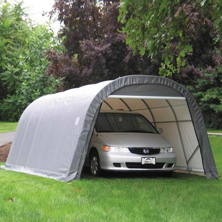 ShelterLogic 12' x 24' x 8' RoundTop Steel Gray Garage