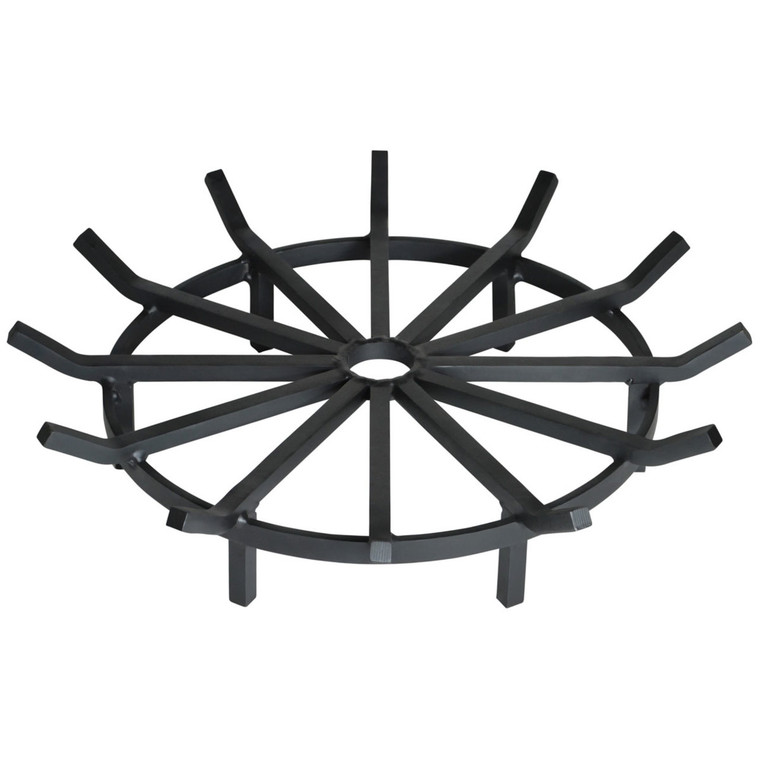 Super Heavy Duty Wagon Wheel Outdoor Fire Pit Grate- 28 inch Diameter