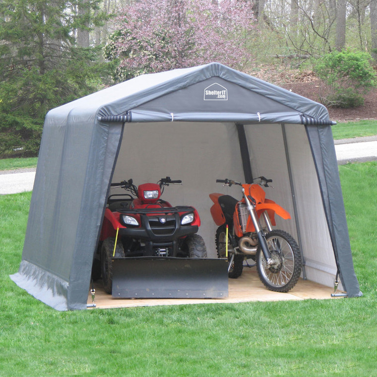 SHELTER-IT 10' X 16' X 8' Gray Instant Shed