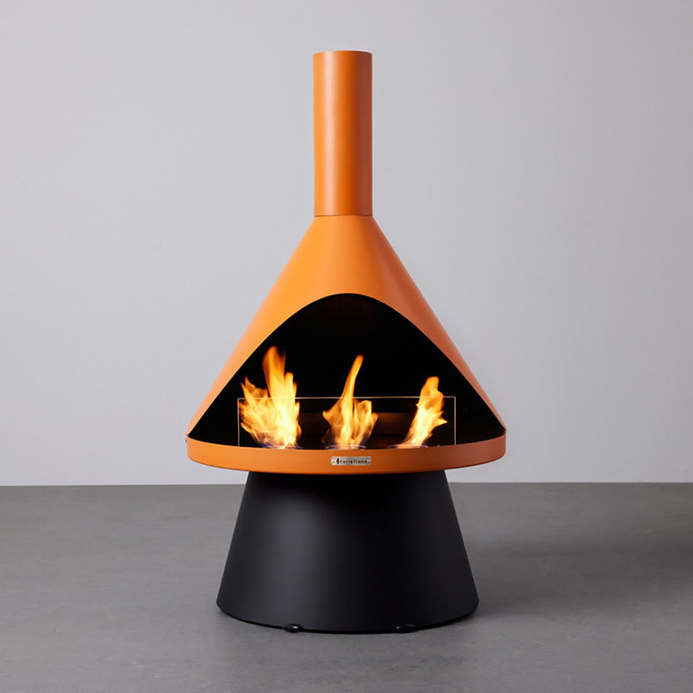 Lloyd Gel Fuel Free Standing Fireplace in Sunkissed Orange