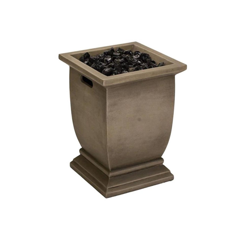 LP Gas Outdoor Fire Column with Slate Finish – Small