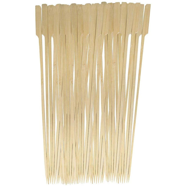 12" Flat Bamboo Skewers w/ Handle