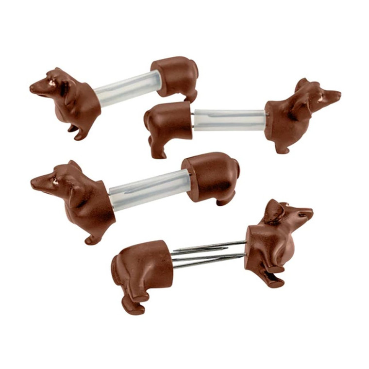 Dog Handled Corn Holders - 4 Pair