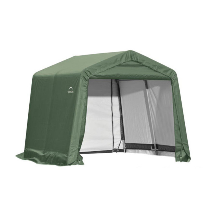 ShelterCoat 10' x  8' Garage With Peak Roof - Green