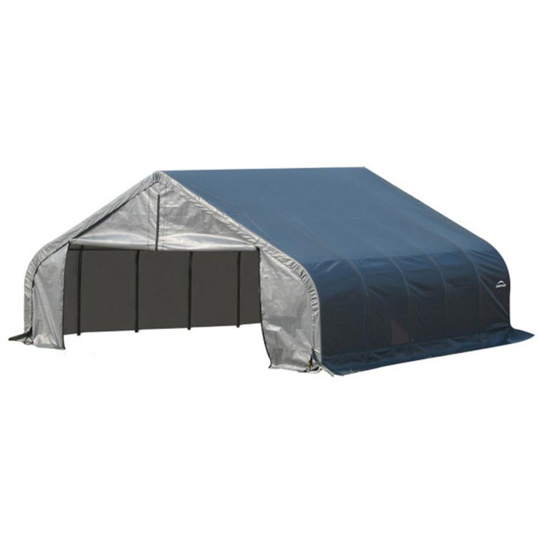 ShelterCoat 22' x 24' Garage With 12.5' Peak Roof - Gray