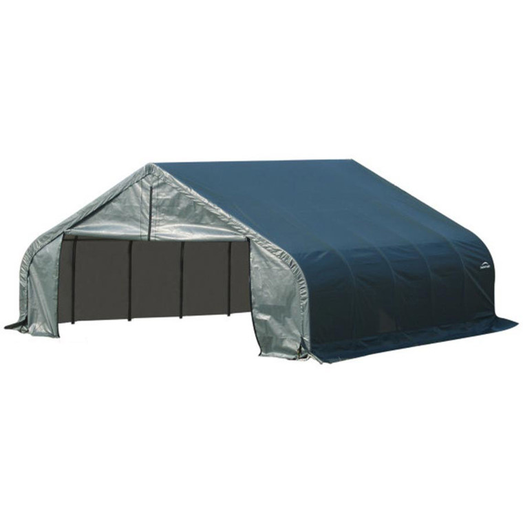 ShelterCoat 22' x 28' Garage With Peak 12.5' Roof - Green