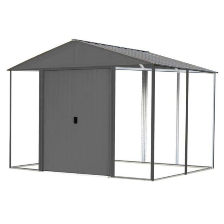 Ironwood 8' x 8' Galvanized Steel Hybrid Shed Kit - Anthracite