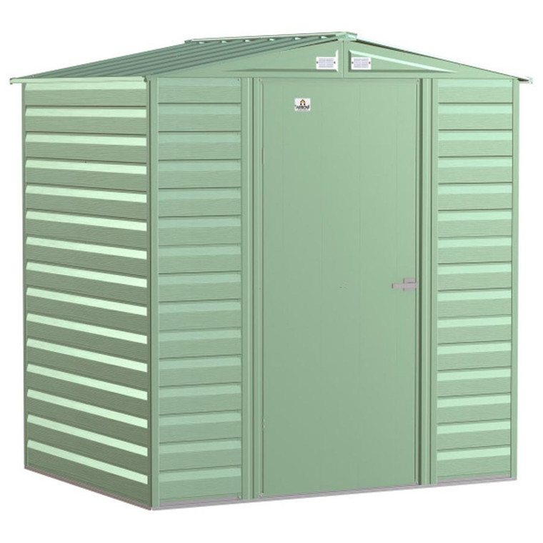 Arrow Select 6' x 5' Steel Storage Shed -  Sage Green