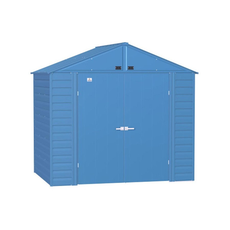 Arrow Select 8' x 6' Steel Storage Shed - Blue Gray