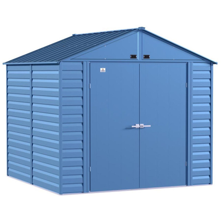 Arrow Select 8' x 8' Steel Storage Shed - Blue Gray