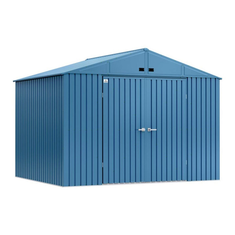 Arrow Elite Steel Storage Shed  10' x 8' Blue Gray