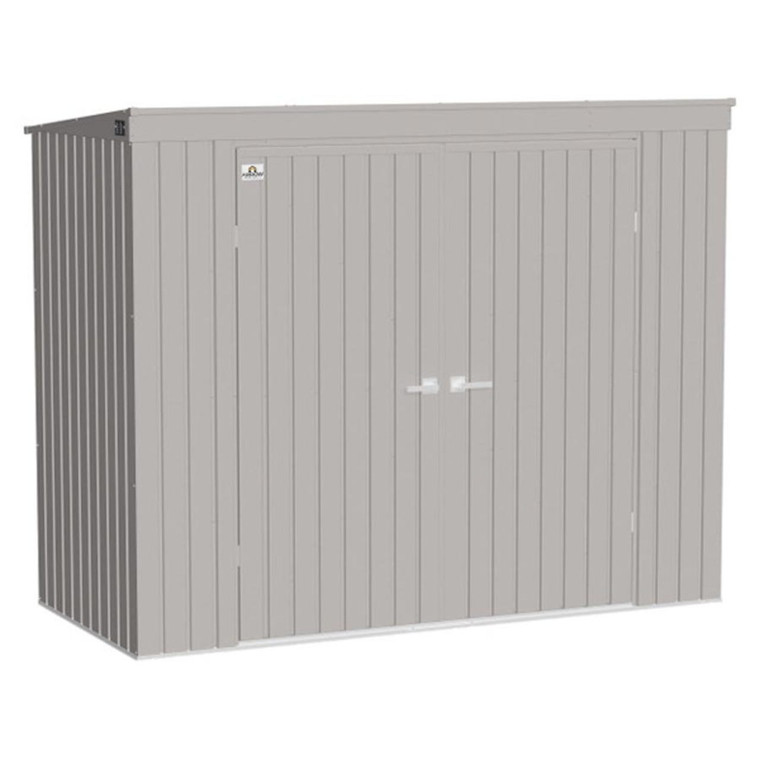 Arrow Elite Steel Storage Shed 8' x 4' -  Cool Gray