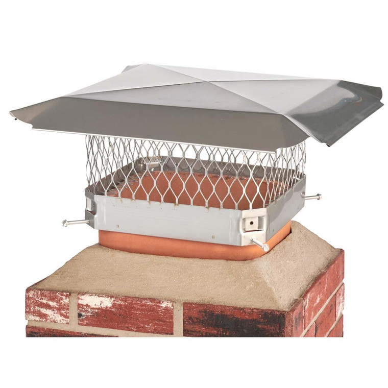 11'' x 11'' Stainless Steel Single Flue Chimney Cap