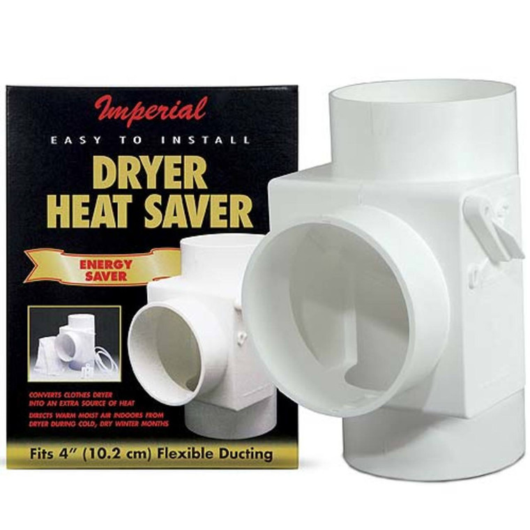 4" White Dryer Vent Heat Saver