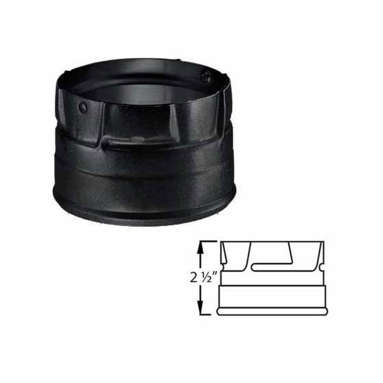 4" PelletVent Pro Black Clean-Out Tee Cap - 4PVP-COB