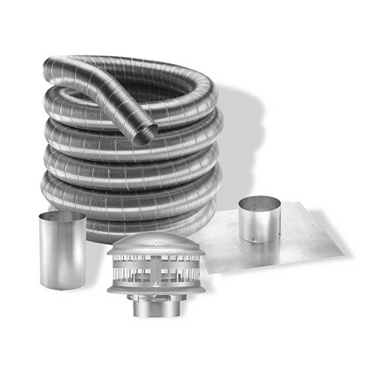 5'' DuraFlexAL 35' Aluminum Gas Chimney Liner Kit - 5DFA-35K