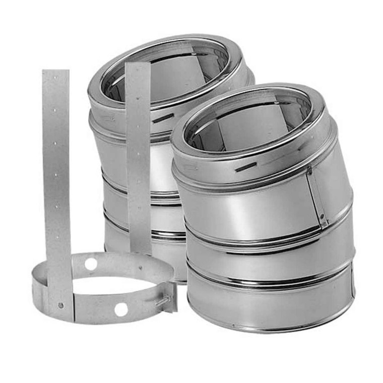 7" DuraTech 15 Degree Stainless Steel Elbow Kit - 7DT-E15KSS