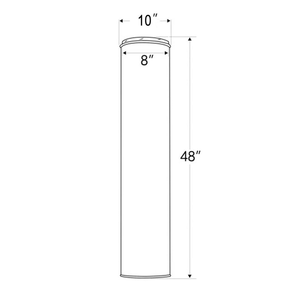 Shasta Vent 8 Inch x 48 Inch Chimney Pipe