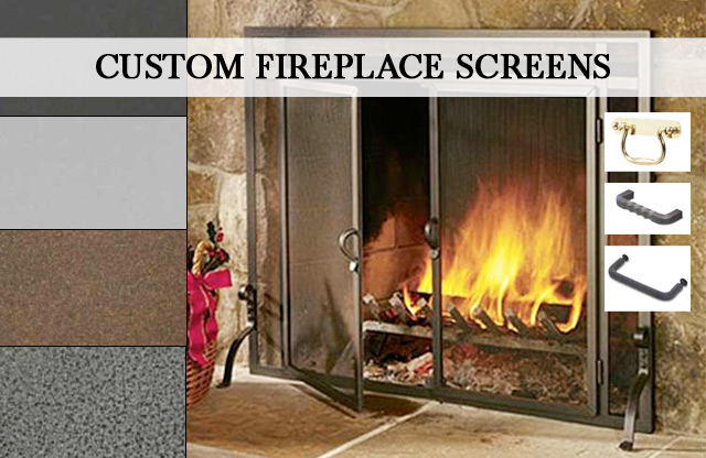 Fireplace Screen with Doors Large Flat Guard Fire Screens with