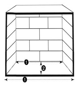 Fireplace Grate measurement chart