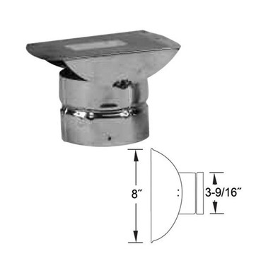 Selkirk 3 Harman Pipe Inside Adapter (Pellet Vent - Upp - Type L / Pl)