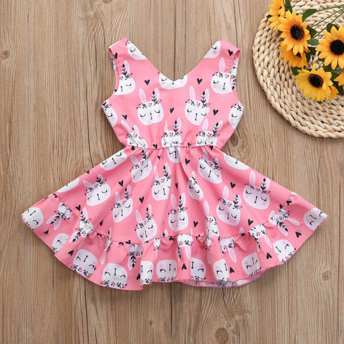 Easter Summer Dress for Baby Girl's - Pink