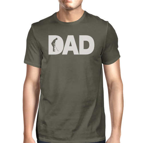 Dad Golf Men's Dark Grey Round Neck Tee