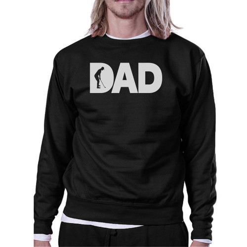 Dad Golf Unisex Black Sweatshirt Funny Graphic Tee