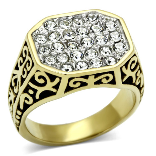 Men's Stainless Steel Synthetic Crystal Rings Good Design