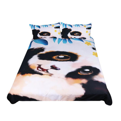 Panda Bedding Set Watercolor Printed Duvet Cover