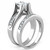 Women Stainless Steel Bridal Sets Wedding Rings