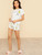 Banana Print Pocket Front Top w/Shorts Pajamas