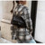 Plaid Shirt Jacket Women's Long Sleeve