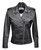 Women's Vegan Moto Style Faux Leather Jacket Zip Design