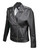 Women's Vegan Moto Style Faux Leather Jacket Zip Design