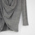 Twist Front Long Sleeve Cardigan - Gray