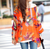 Women's Loose Fit Tropical Print Chiffon Tunic Top