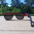 Red Stripe Two Tone Sunglasses Engraved & Polarized