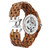 Men's Dual Wheel Automatic Zebra Wood Watch