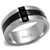 Men's Stainless Steel Synthetic Crystal Rings