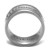 Men's Stainless Steel Cubic Zirconia Rings Silver/Diamond