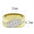 Men's Stainless Steel Synthetic Crystal Rings Gold color