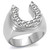 Men's Stainless Steel Horse shoe Crystal Rings