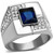 Men's Stainless Steel Synthetic Glass Rings Design