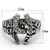 Men's Stainless Steel Synthetic Crystal Rings Horse Shoe